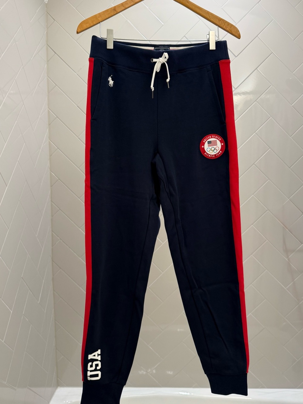 Polo by Ralph Lauren Navy & Red Team USA Olympic Jogger Pants